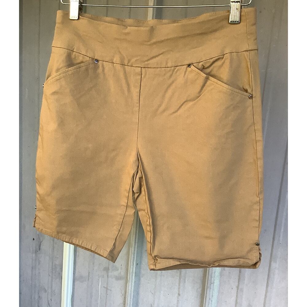 INC International Concepts Brown Bermuda Shorts Size 4 Stretch